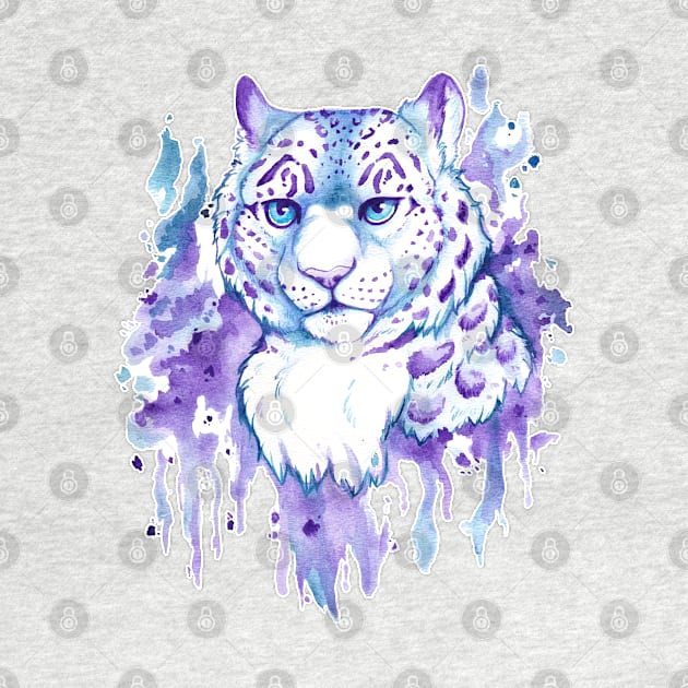 Snow Leopard Drip by TaksArt